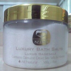 Kedma Luxury Bath Salts-Genuine Dead Sea Salts & Minerals-18 oz/500gr-NEW-SEALED